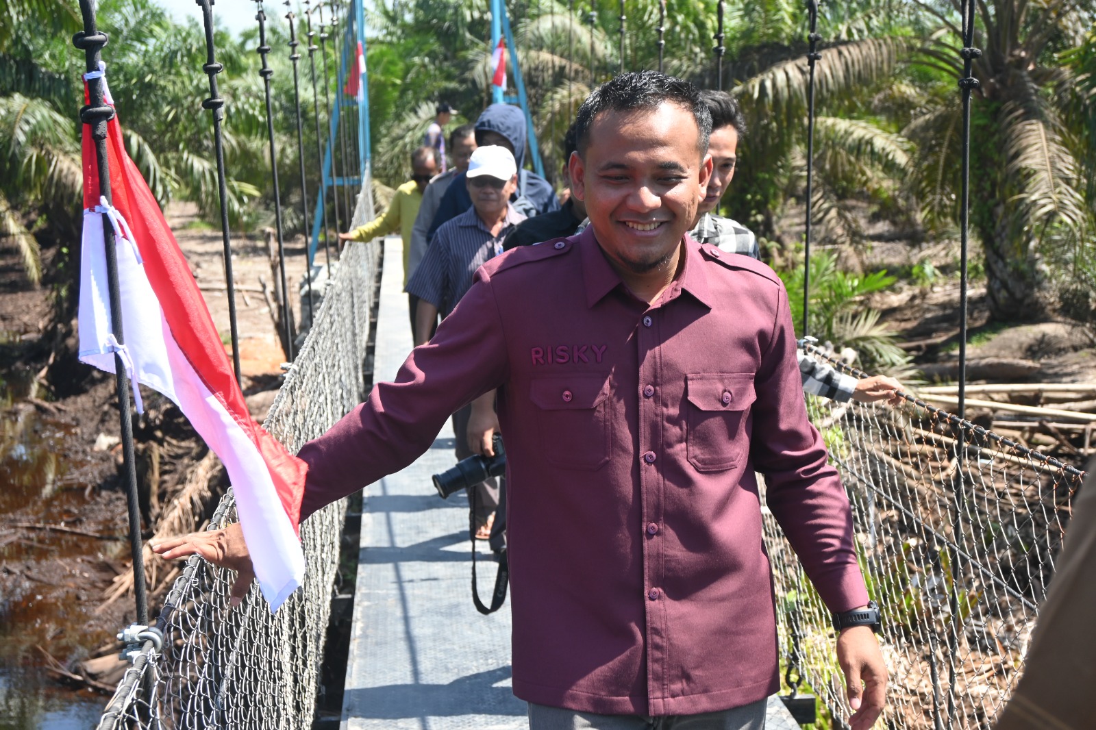 Peresmian Jambatan Merah Putih Persisi Kecamatan Bandar Laksamana